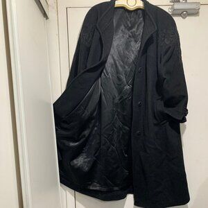 VINTAGE CREATION YVES VENET HEAVY WOOL WINTER TRENCH COATS SIZE XL
